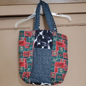 Hockey-Themed Multicolor Tote Bag